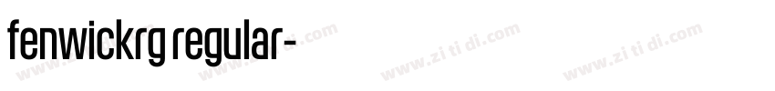 fenwickrg regular字体转换
